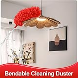Fogray Extendable Feather Duster with Telescopic Pole Microfiber Bendable Red view 5
