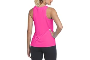 MathCat Women's Loose Fit Workout Tank Top, Racerback Quick Dry Yoga Tennis Shirts, Lightweight Athletic Sleeveless Tops