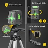 Enventor Green Laser Level 25M Cross Line Self Leveling 2 Lines IP54 Magnetic view 2