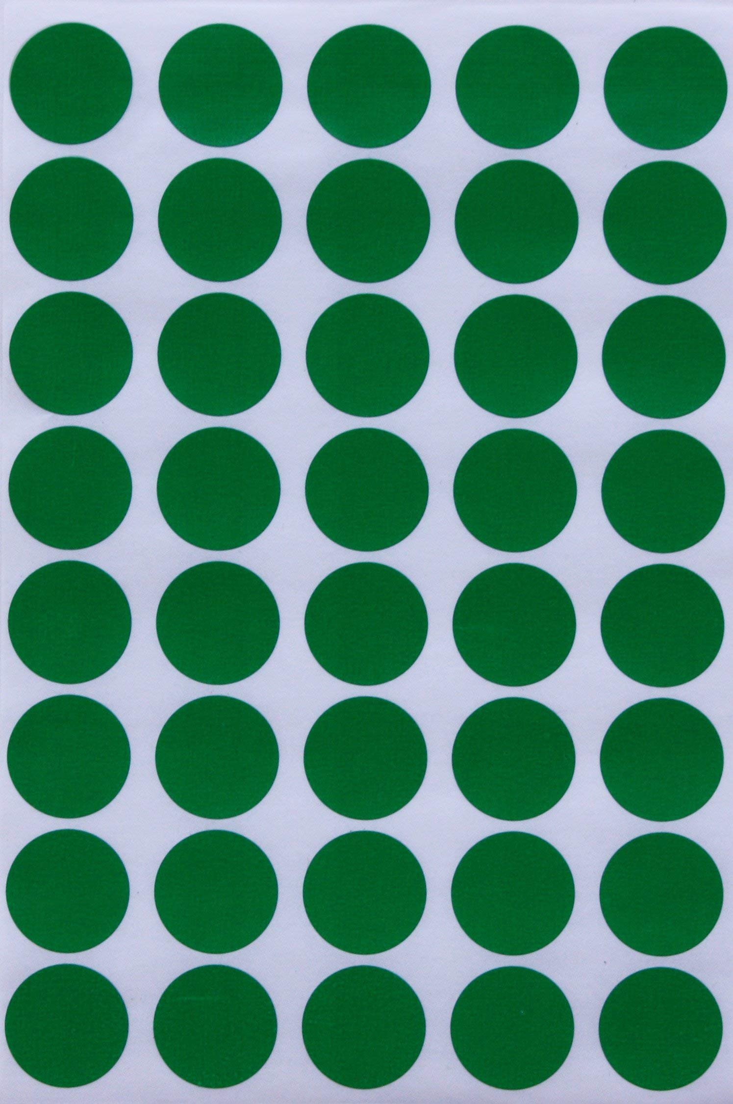 Royal Green Round Stickers Labels Dots Sticker 19mm (About 2cm) 3/4 Inch - Green - 600 Pack