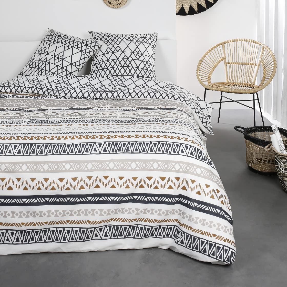 TODAY Double Bed Linen Set 220 x 240 cm Cotton Sunshine Print 7.20 cm