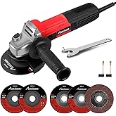 AVID POWER Angle Grinder, 7.5-Amp 4-1/2 inch Electric Grinder Power Tools with Grinding Wheels, Cutting Wheels, Flap Disc and