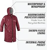 Osprey Changing Robe for Kids and Adults Maroon Waterproof Hooded view 7