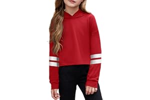 Arshiner Girls Crop Tops Tie-Dye Hoodies Kids Long Sleeve Pullover Sweatshirts