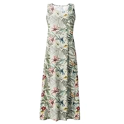 Generic Women's Dresses Cotton Linen Flowy Casual