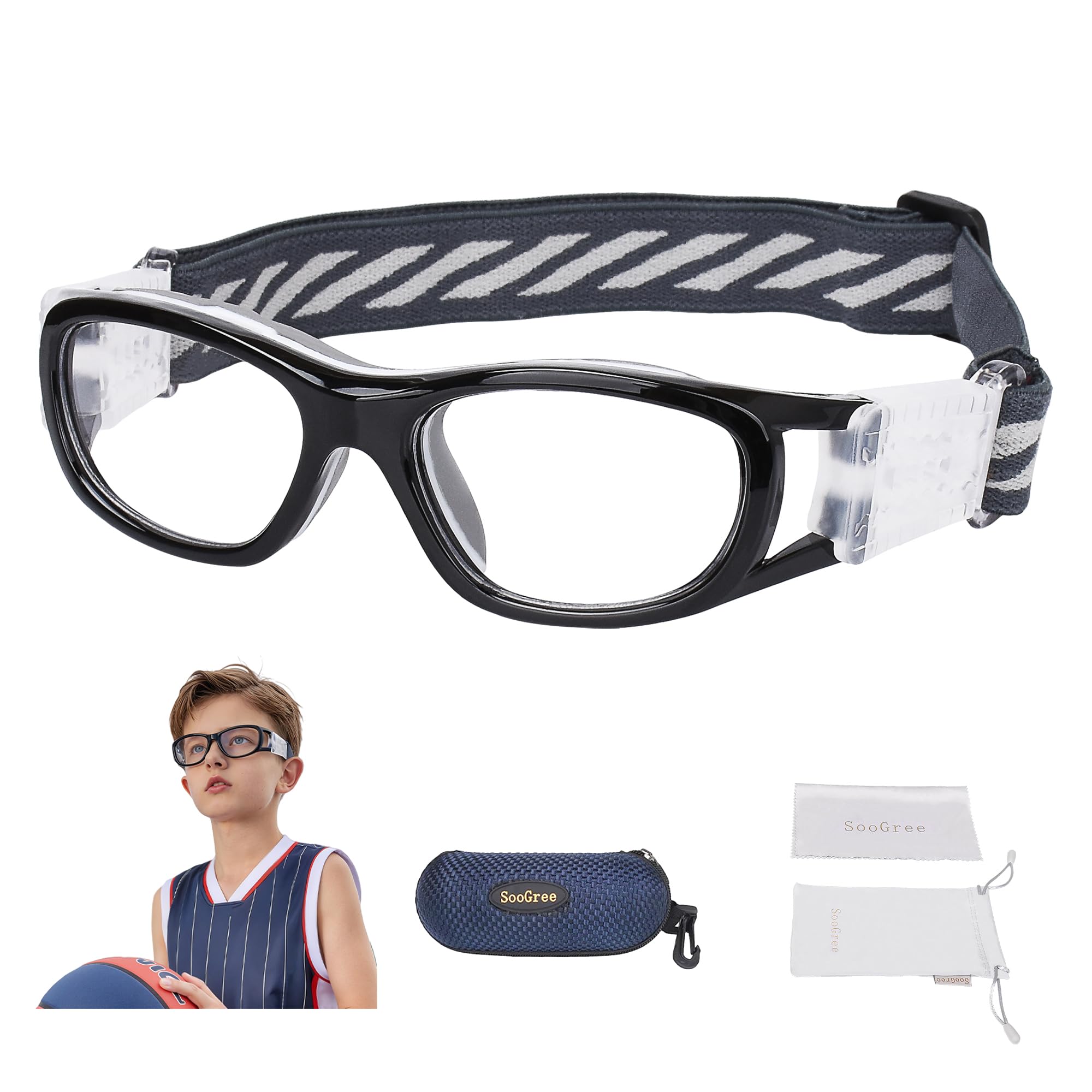 Photo 1 of ''N/A'' SooGree kids Basketball Soccer Football Sports Training Glasses Protective Eyewear Goggles Anti Fog Lens for Boys Girls Youth Safety Glasses Age 7-12