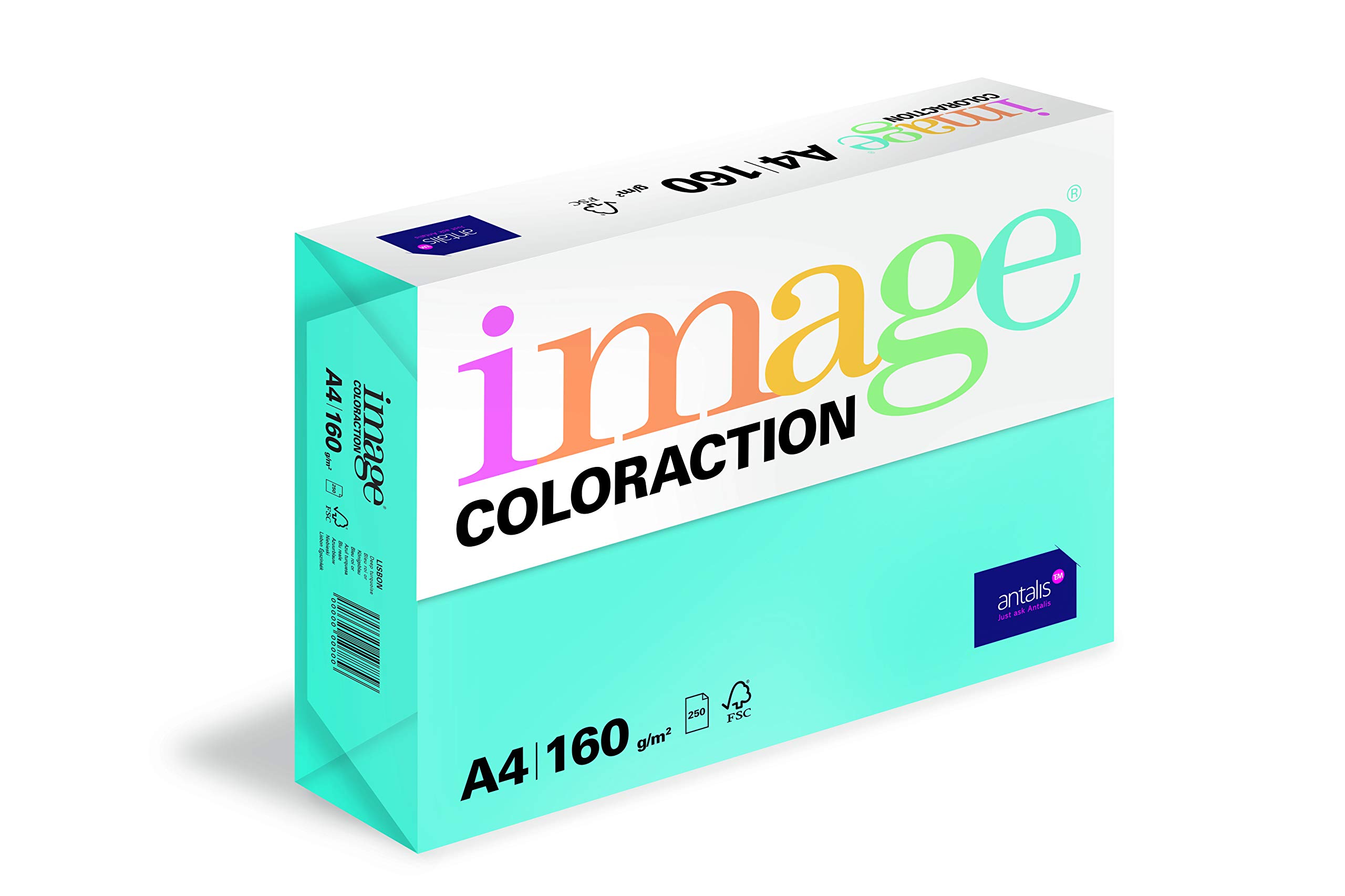 Image Coloraction Deep Turquoise (Lisbon) A4 210x297mm 160gm2/210mic fsc4 250sh/RM 5rm/BX