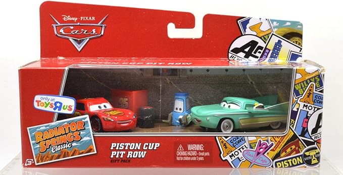 Amazon Mattel Disney Pixar Cars Radiator Springs Classic Piston Cup Pit Row Lightning Mcqueen Pit Crew Member Guido Pit Crew Member Flo Only At Toysrus マテル カーズ ラジエーター スプリングス クラシック ピストンカップ