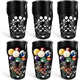 Leooomap Set of 6 Premium Replacement Pool Table Pockets - Large Capacity One-Piece Extended Billiard Ball Baskets with Durable PE Plastic Webbing for Standard Size Tables