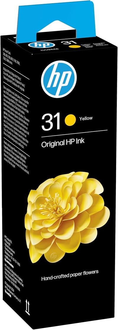 HP 31 Yellow Ink Bottle 70ml 8000 Pages for HP Smart Tank Printers
