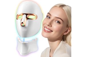 ONLUKY Red Light Therapy Mask for Face,Cordless LED Face Mask Light Therapy,USB C Rechargeable,Infrared Lights Masks for Home Working Travel Yoga Sleep