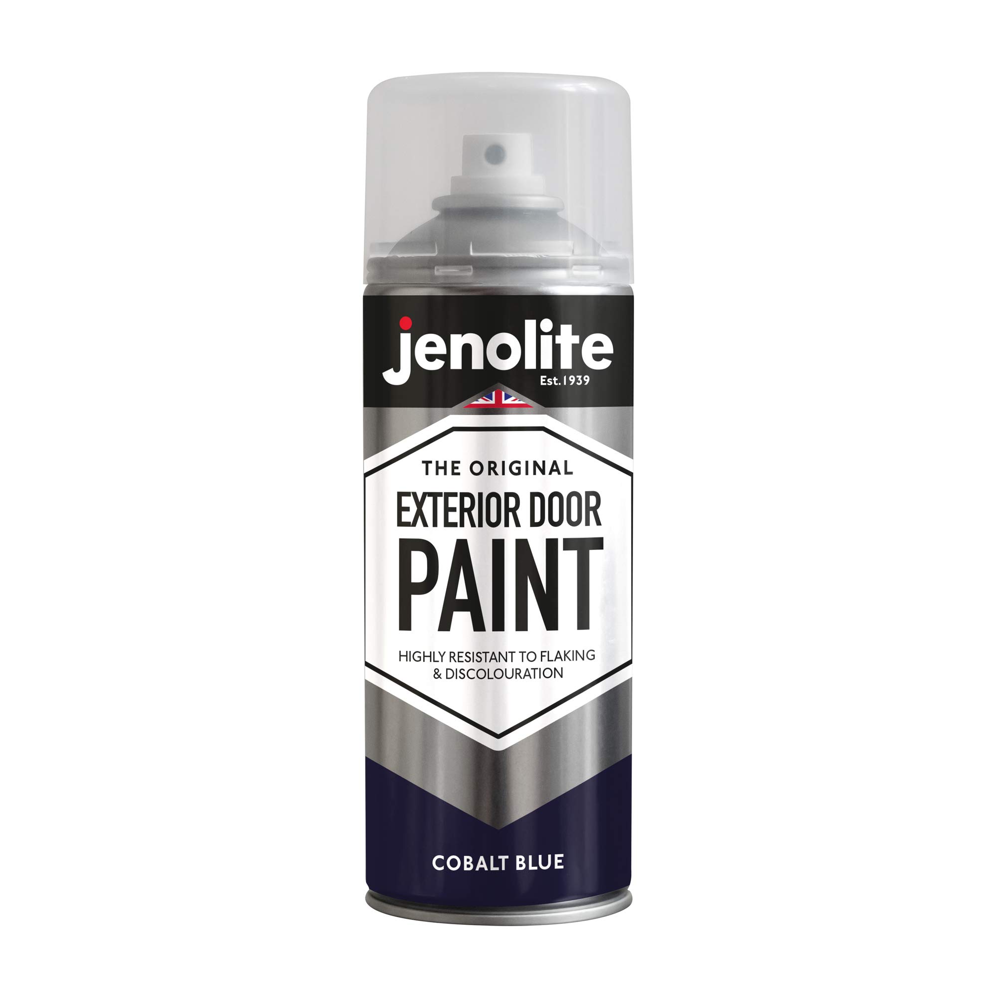 JENOLITE Exterior Door Paint Aerosol | COBALT BLUE | Multi Surface | Metal & Wood Doors, Garage Doors & Windows | 400ml | RAL 5013