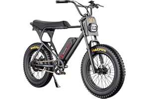MACFOX X1S 2025 Ebikes for Adults, 750W Electric Bike Wheelie 25 MPH Max Speed, 38-56 Miles Range(PAS1), 20"x4" Fat Tires, City/School Commuting Electric Bike (UL2849, Class-3)