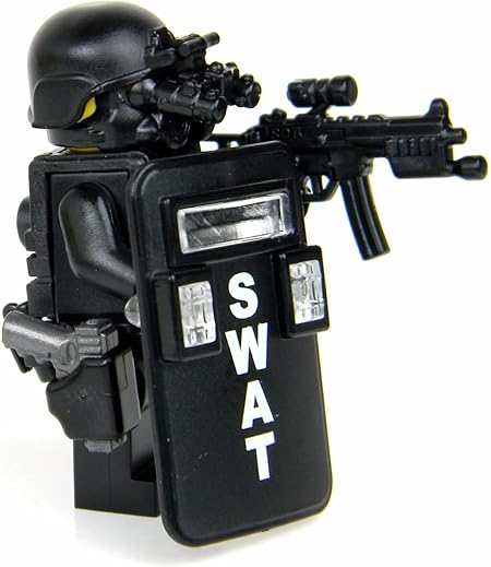 Amazon Swat 警察官ポイントマン Sku50 バトルブリック カスタム ミニフィギュア フィギュア ドール 通販