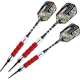 Viper by GLD Products Sure Grip Soft Tip Darts, Set of 3 | Nickel Silver Barrels, Rubberized Grip Sleeves, Aluminum Shafts With Locking Holes, Slim Flights, For Electronic Dartboards