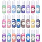 Epoxy Resin Pigment Kit Mix Color Liquid Dye for Resin Jewelry Making, Crafts DIY and Art, 24 Colors (10ml Each)