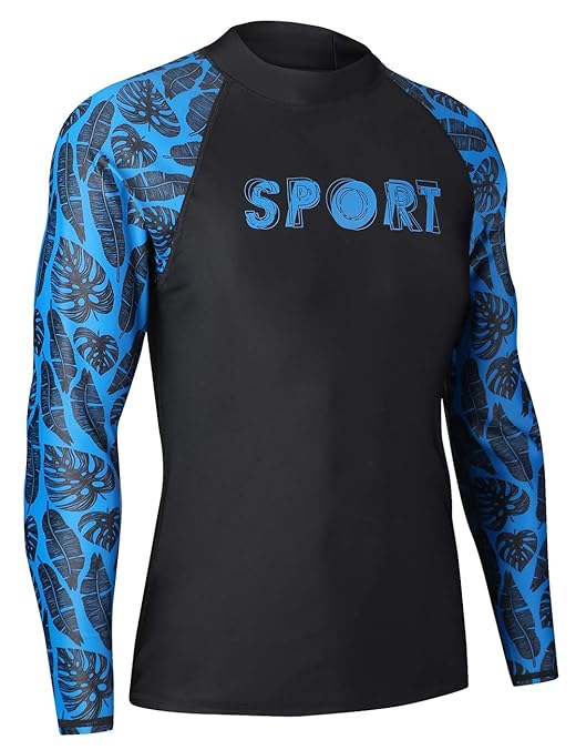 MZ Garment Rash Guard Men UV Sun Protection UPF 50+ Basic Skins Long