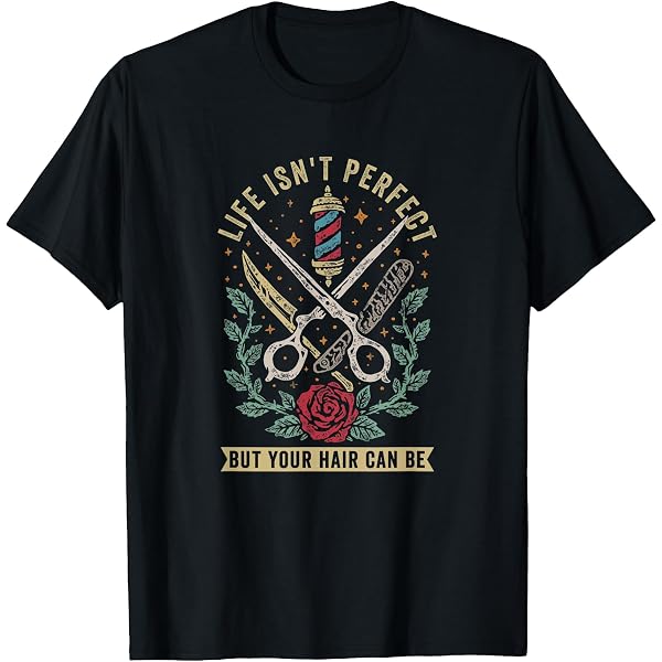 Evolution Of A Hairdresser - T-shirt Donna In Cotone Organico, Stampa Per Parrucchieri E Stilisti