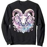 Aries Ram Zodiac Sign Vintage Astrology Aesthetic Sweatshirt