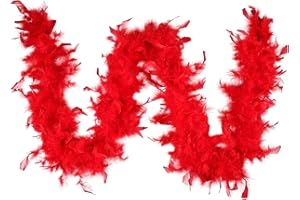 Daieeparty Feather Boas-35g/45g Turkey Chandelle Feather Boa for Dancing Wedding Party Halloween Costume Decoration