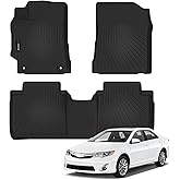 Auxko All Weather Floor Mats for Toyota Camry 2012-2017 All Season TPE Accessories Guard Odorless Anti-Slip Floor Liners for Toyota Camry 2012 2013 2014 2015 2016 2017