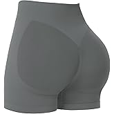 Sunzel Women's Seamless Scrunch Butt Biker Shorts – High Waisted Booty Lifting Workout Yoga Gym Shorts with Tummy Control