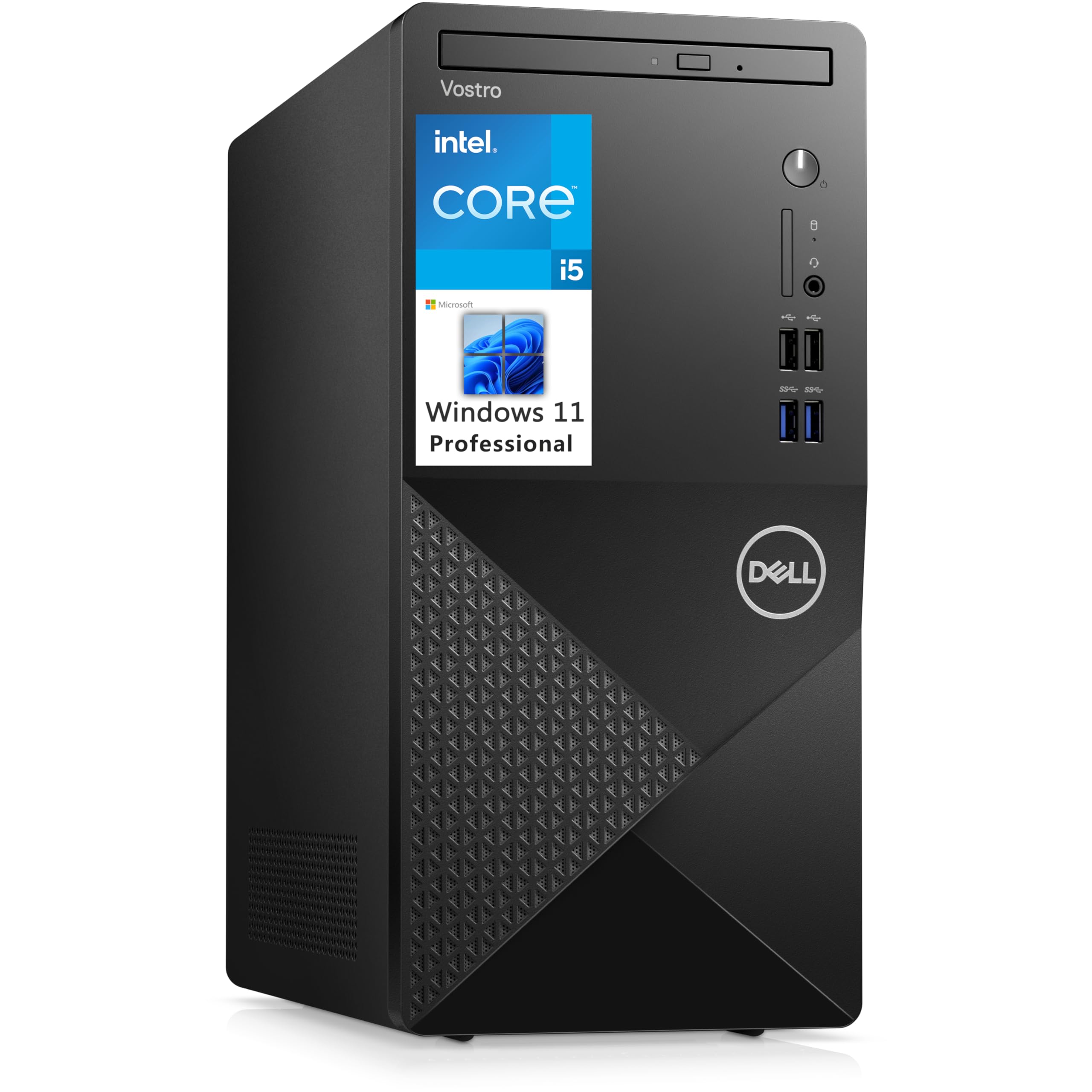 Dell Vostro 3910 Full Size Tower Business Desktop Computer, 12th Gen Intel Hexa-Core i5-12400 (Beat i7-11700), 8GB DDR4 RAM, 256GB PCIe SSD, DVDRW, 802.11AC WiFi, Bluetooth 5.0, Windows 11 Pro