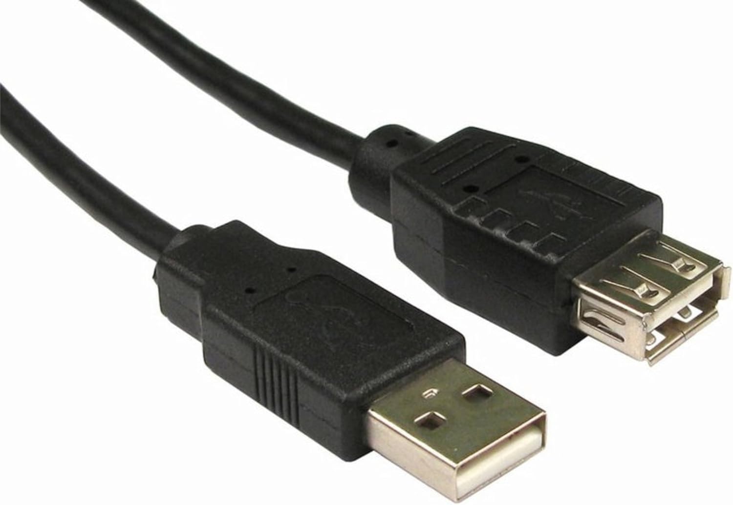 USB 2.0 A to A EXTENSION Cable Lead Wire BLACK Extender Male Female Socket (5 METRE, BLACK)
