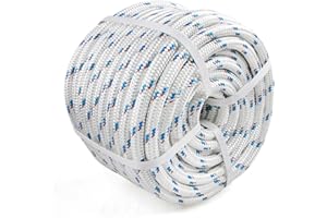 Perantlb Double Braid Rope, 5/8 inch by 150 feet, Weather Resistant Polyester Material, can be Used as Climbing Rope, Boat Rope…