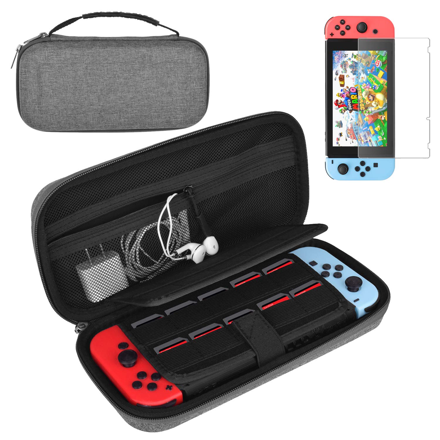 Wmythk Nintendo Switch Case, Protective Portable Carrying