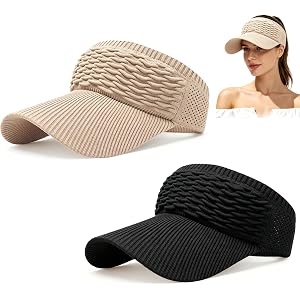 Sun Visor Hats,Visor Hats for Women,Wide Brim Sun Hats with UV Protection | Women Knitted Hats Summer Beach Hat,Sun Protectio