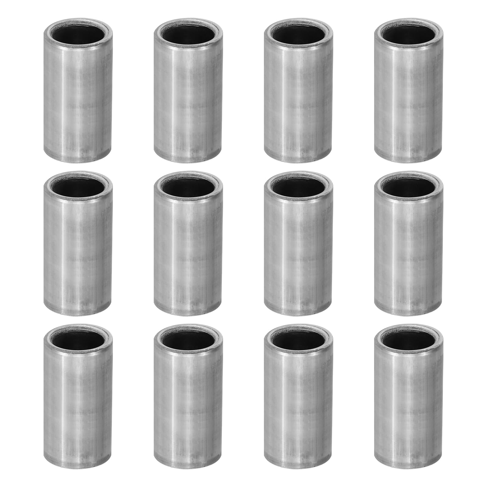 PATIKIL M10 Steel Spacers, 12 Pcs Metal Spacers Steel 10.2mm ID x 14mm OD x 40mm L Carbon Steel Spacer Screw Standoff Round for 2/5in or M10 Screw Bolts