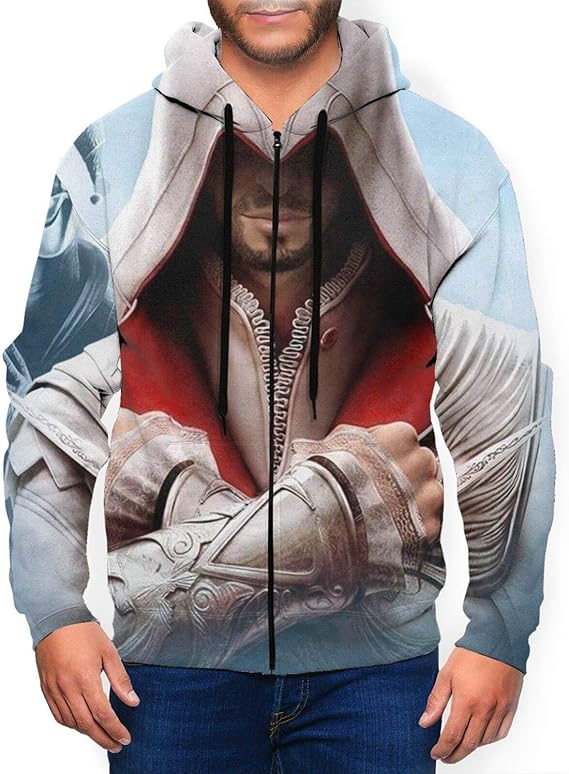 Amazon Co Jp アサシン クリード 3 春 秋 冬普段着に向くパーカー ジップアップ フード付き 切り替え お洒落 カジュアル カラー メンズスウェットシャツ フード付きトップスサイズは日本の標準サイズに合わせて設計 服 ファッション小物