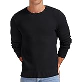 NITAGUT Men's Crewneck Sweater Soft Casual Classic Pullover Knitwear Lightweight Sweaters with Ribbing Edge