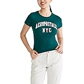 Aeropostale Women's Aero Short Sleeve Graphic Tee- Arch