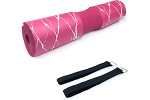 VIRTEE Barbell Pad for Squats, Lunges and Hip Thrusts - Squat Pad Weight Lifting Bar Cushion Pad Protector for Neck and Shoulder - Fit Standard and Olympic Bars