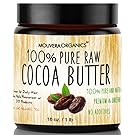 Cocoa Butter - Molivera Organics Raw Organic 100% Pure Raw Premium Grade A Natural Cocoa Butter 16 oz. - Best for DIY Lip Balm, Sticks, Face, Skin, Hair and Stretch Marks