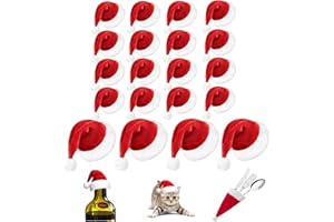 24pcs Mini Santa Hat Crafts 3inch 4 Inch, Small Santa Hat for Craft Ornament Pet Bulk Santa hat Tiny Christmas Hats
