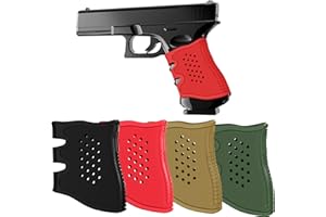 Ltnsimy 4Pack Glock Grip Tactical Pistol Holster Rubber Grip Glove Sleeve Anti-Slip for Glock 17, 19, 19x, 20, 21, 22, 23, 25, 31, 32, 34, 35, 37, 38, 41, 43x, 44, 45, 48 Pistols Accessories