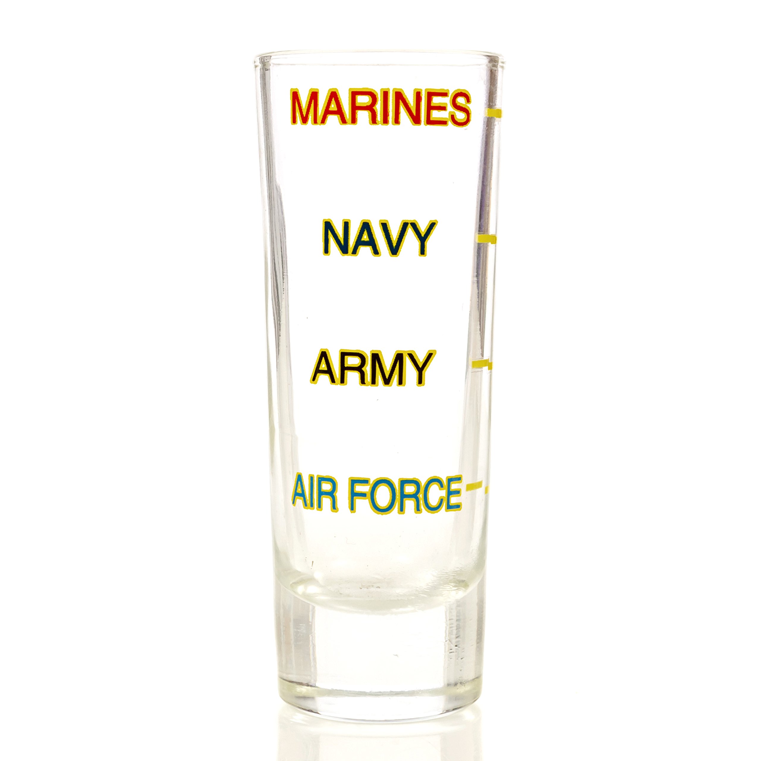 Marine Corps Shot Glass Levels, 4 Pack, Military, Veteran, Gift Set