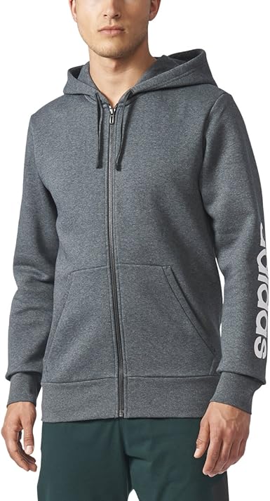adidas men's essential linear logo pullover hoodie