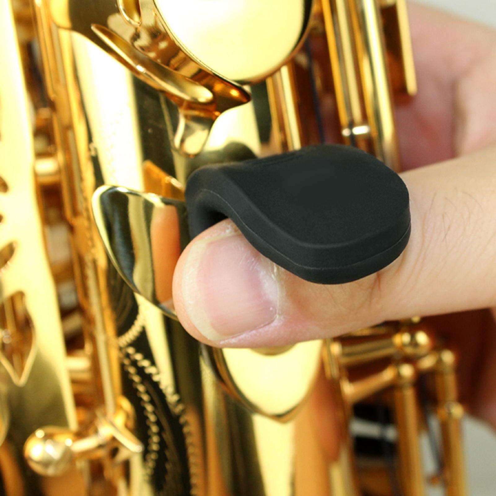 Fishawk Thumb Rest, Sax Thumb Rest Pad, Saxophone Thumb Rest Beginners for Soprano Alto Tenor Sax Musical Instrument Saxophone Lover