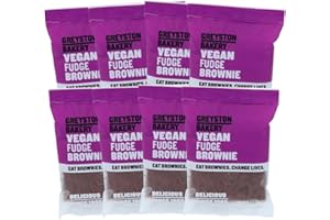 GREYSTON BAKERY Vegan Chocolate Fudge Brownies - Gourmet Chocolate Food Gift - Preservative Free & Certified Kosher - Pack of 8 Individually Wrapped 2.5 oz - Gift Ready, School, Holiday, Delicious, Fresh Baked Snacks