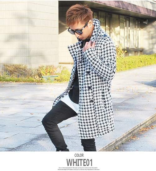 Amazon ロハス Lohas トレンチコート 千鳥格子 Bitter コート メンズ アウター 千鳥格子柄 コート ジャケット 通販