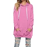 Famulily Womens Oversized Hoodie Extra Long Hooded Tunic Sweatshirt with Pockets