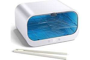 heemeei Sterilizer for Nail Tools, Large Sterilizer for Esthetician, 110V Multi-Functional Nail Tool Sterilizer Cleaner Box Machine with Adjustable Time for Home Use, Barbers, Beauty Salons, and Spas