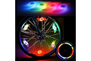 6 Pack Bike Wheel Lights, Colorful Spokelit LED Cycling MTB Spoke Light for Bicycle