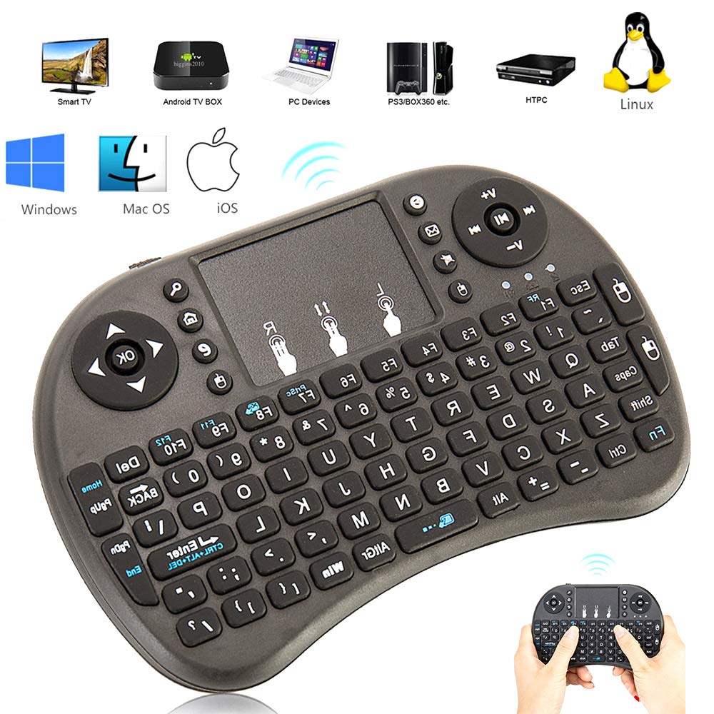 Mini Wireless Keyboard with Touchpad Handheld Left Plus Right Mouse Keyboard for Google Smart TV Box Media Mini TV