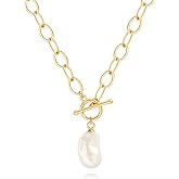 JWEIWENCAY 18K Gold Plated Conch Shell Pendant Necklace for Women Coastal Inspired Dainty Chain Necklace Minimalist Beach Jewelry Handmade Necklace