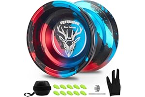 FETESNICE Yoyo Professional Yoyo,Responsive Yoyo for Kids Beginner,Metal yo-yo for Adults,Replacement Unresponsive Yoyo Bearing for Advanced Yoyo Player+Removal Bearing Tool( Black-Blue-Pink)